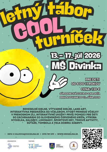 Denný letný tábor COOLTURNÍČEK 2026