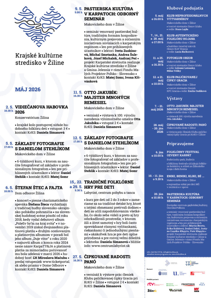 Program KrKS ZA - máj 2026